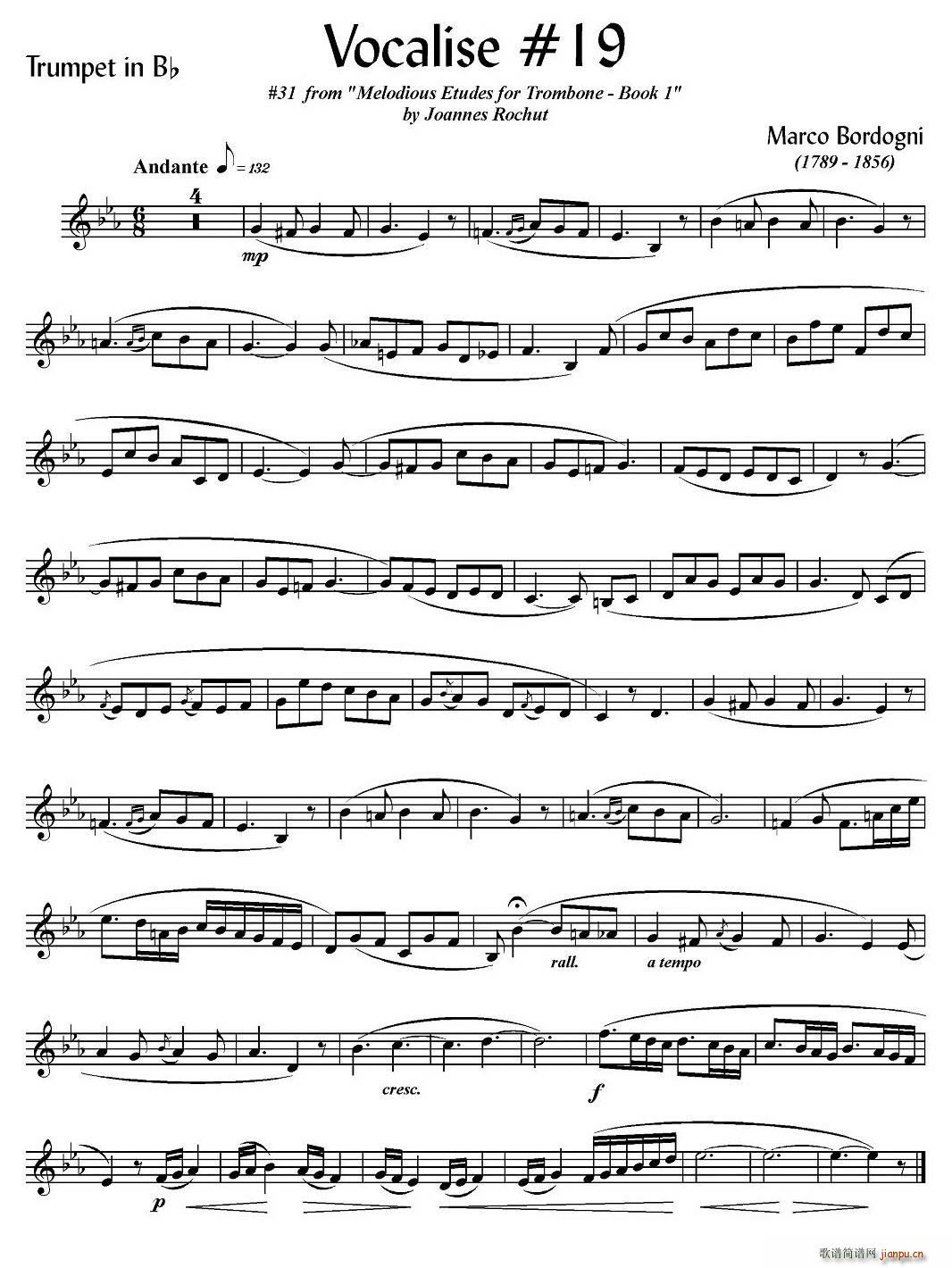 Bordogni Vocalise 17 小号(十字及以上)1