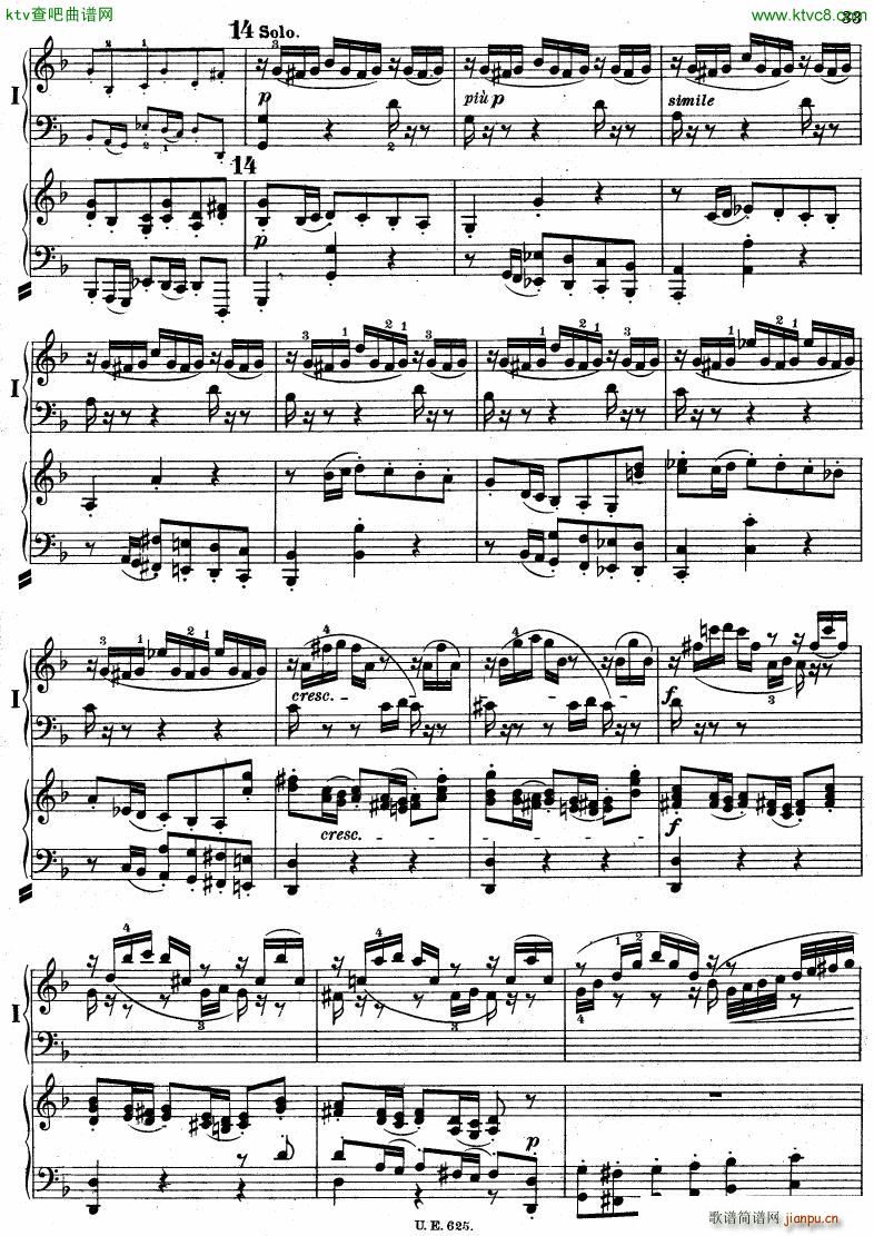 Bach JS BWV 1052 Keyboard Concerto in d ed R ntgen(钢琴谱)34