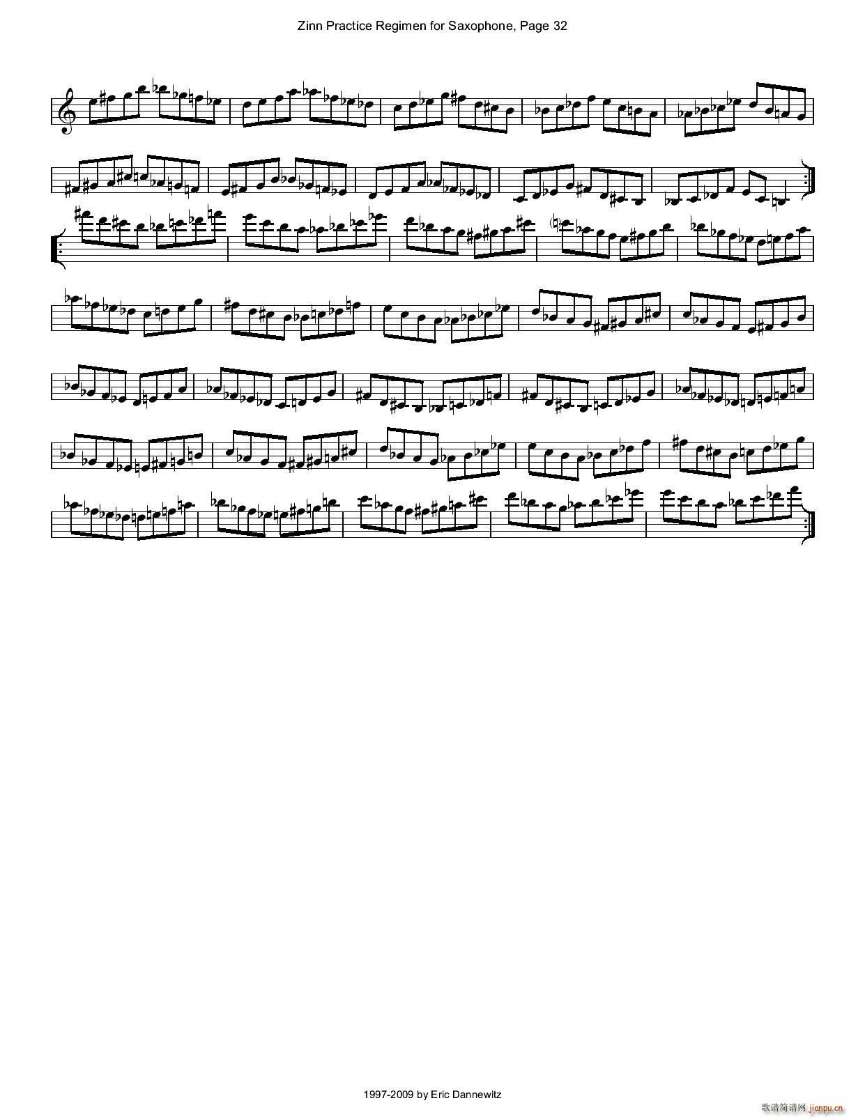 ZinnRegimenSax2009练习曲(十字及以上)35