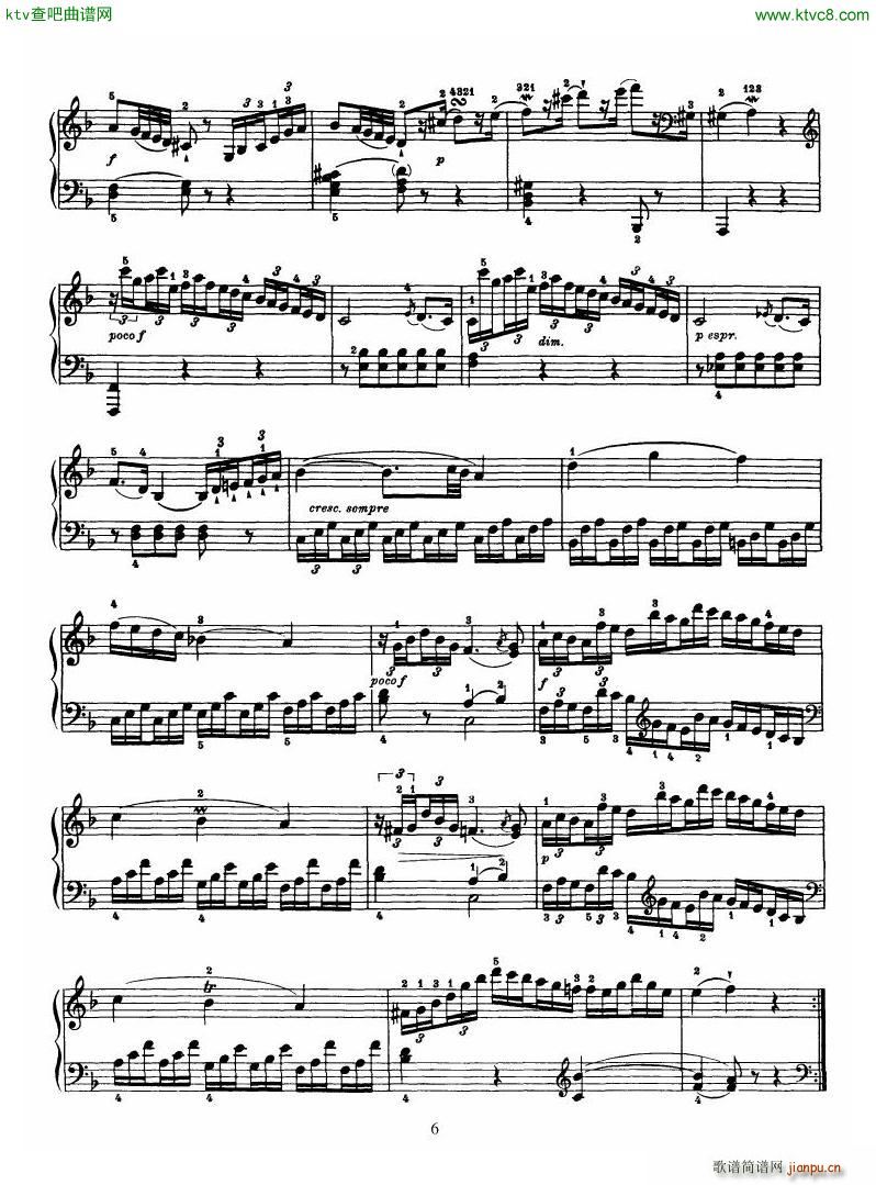 Haydn Piano Sonata No 33 In D(钢琴谱)6