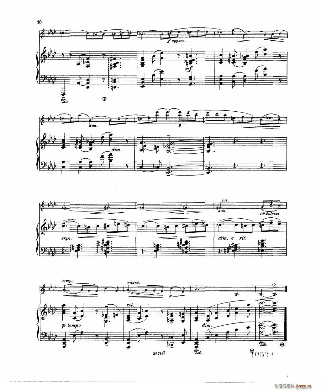 Bowen Barcarolle for violin and piano(钢琴谱)12