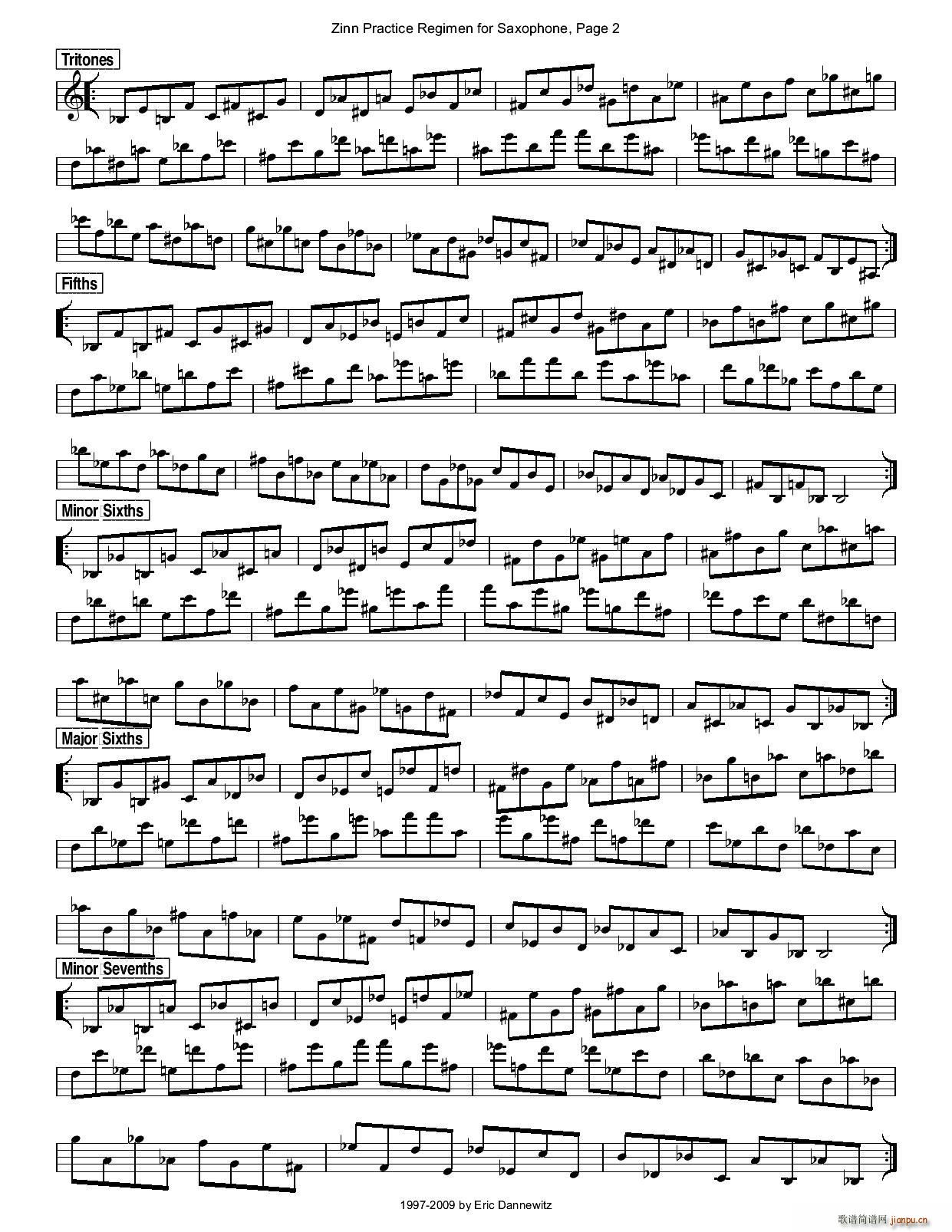 ZinnRegimenSax2009练习曲(十字及以上)5