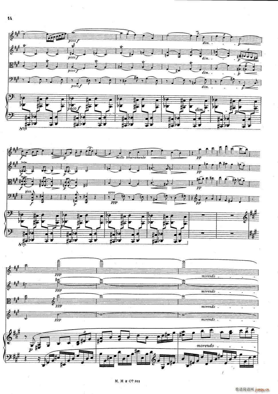 Bax Quintet for Harp and Strings(钢琴谱)14