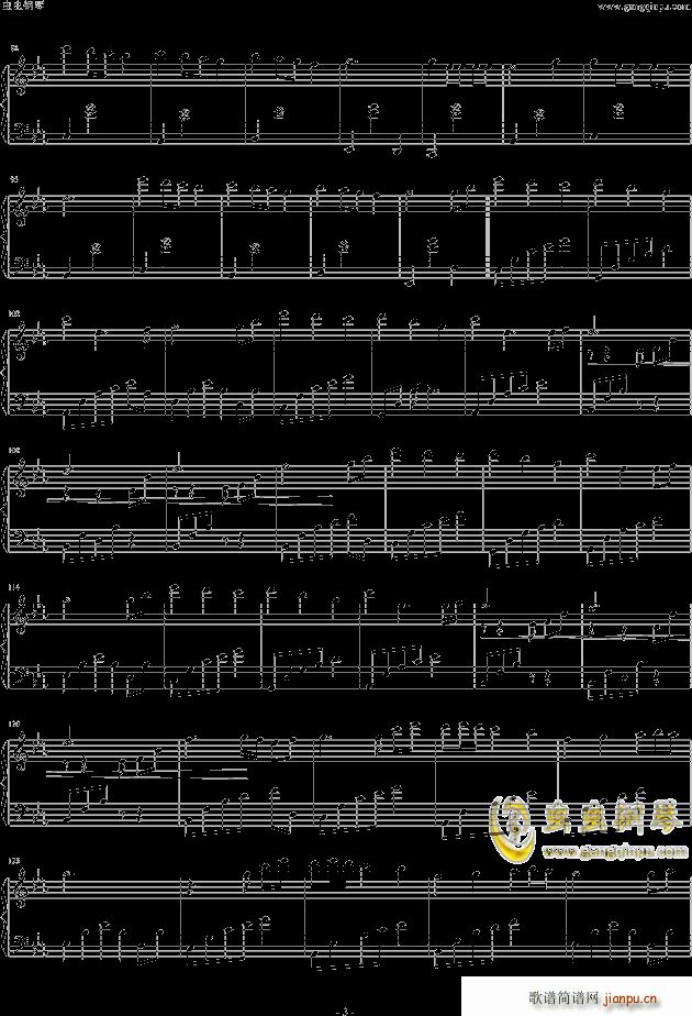 微笑的弧度 silent love(钢琴谱)3