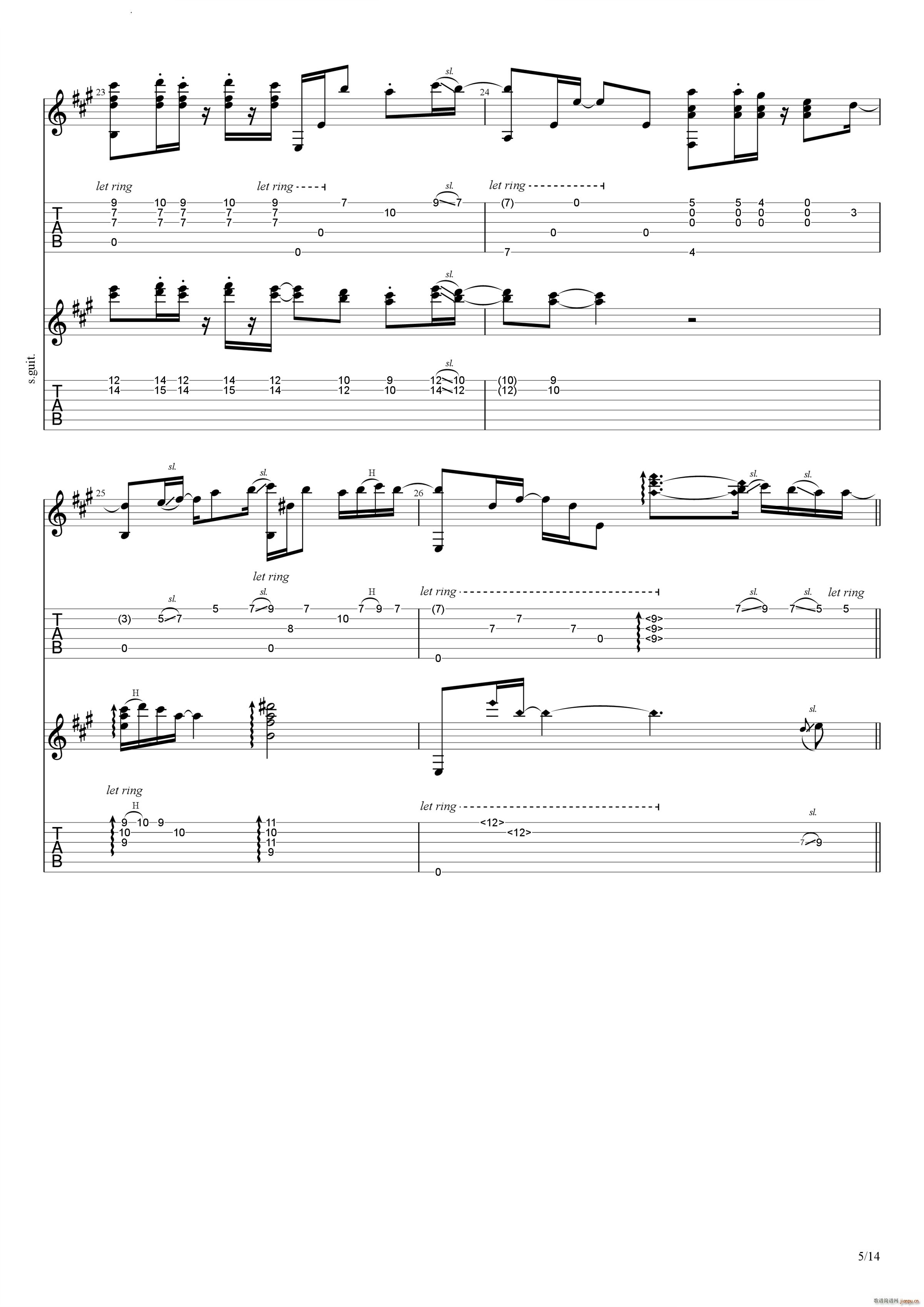 Bus Stop in the Rain(吉他谱)6