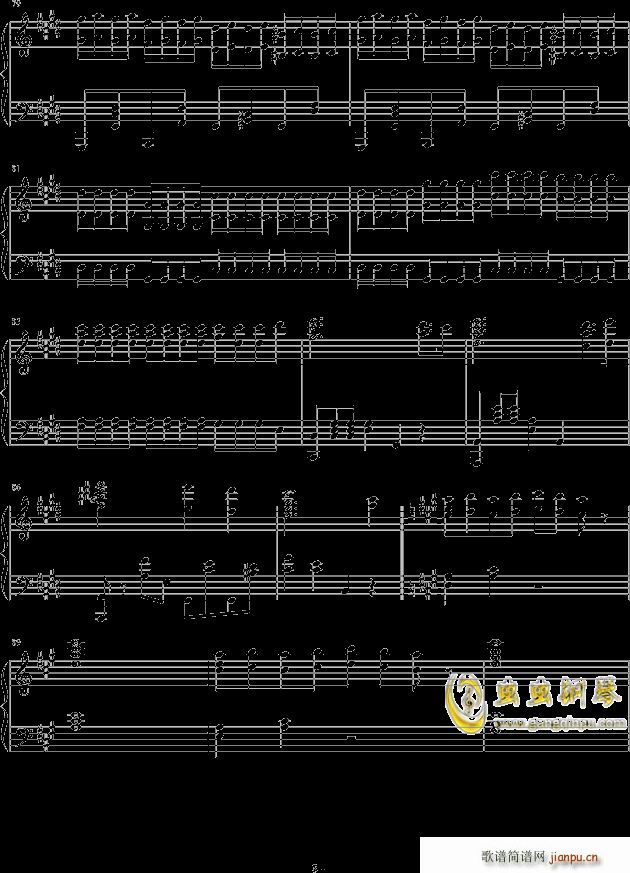 两只老虎变奏曲 儿童歌曲(钢琴谱)8