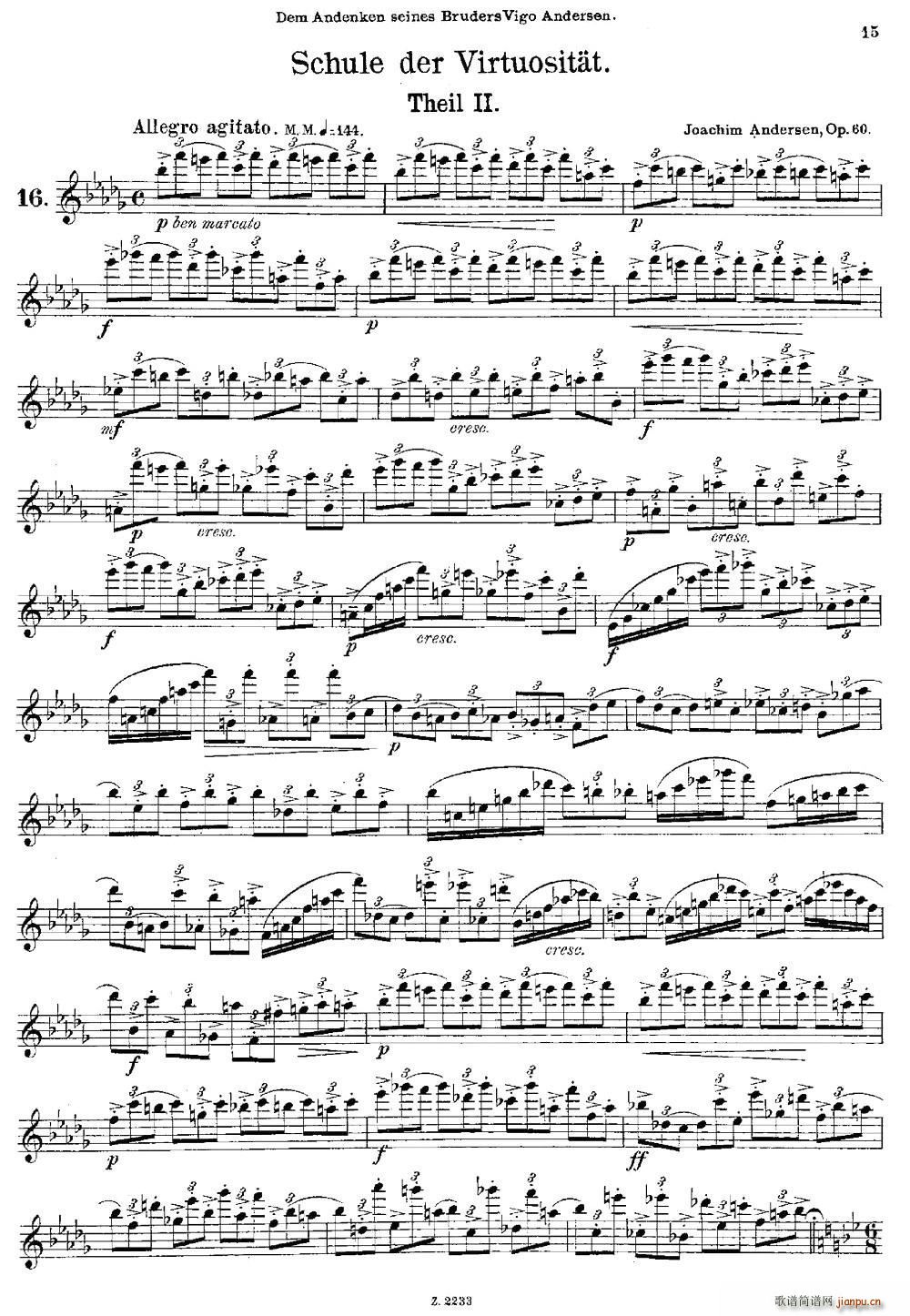 Schule der Virtuosit?t Op 60 16(笛箫谱)1
