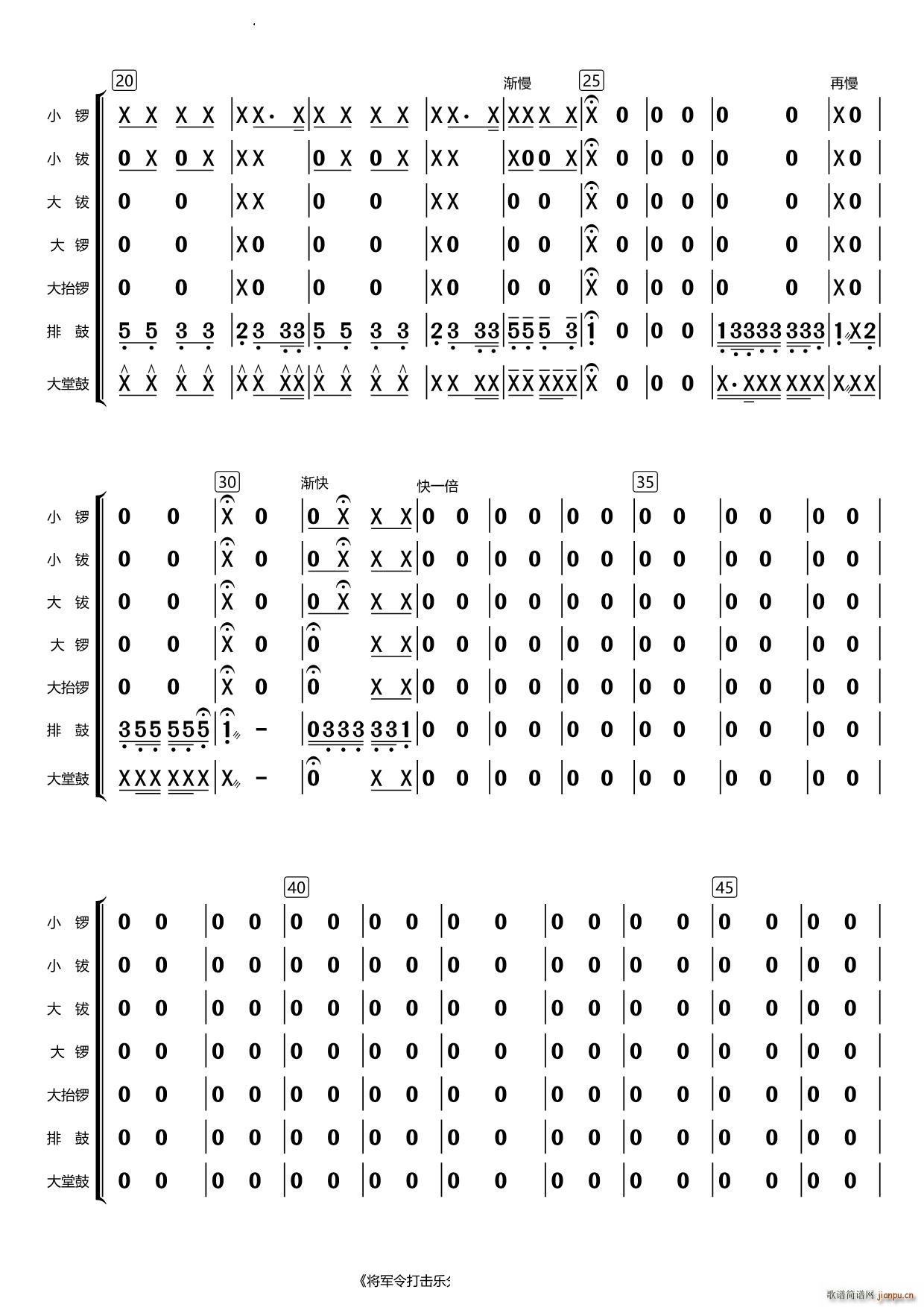将军令打击乐(总谱)3