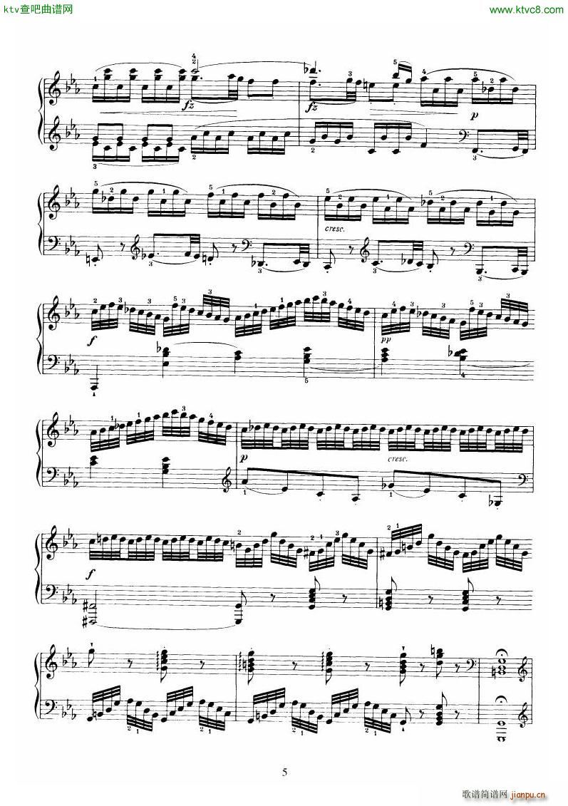 Piano Sonata No 52 in Eb(钢琴谱)5