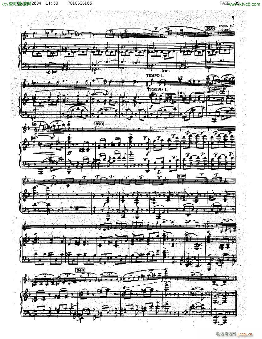 Guastavino Sonata Para Clarinete Y Piano(钢琴谱)9