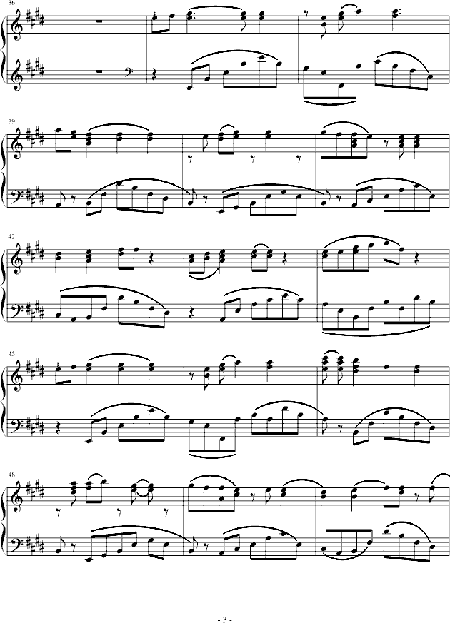 爱的翅膀(钢琴谱)3