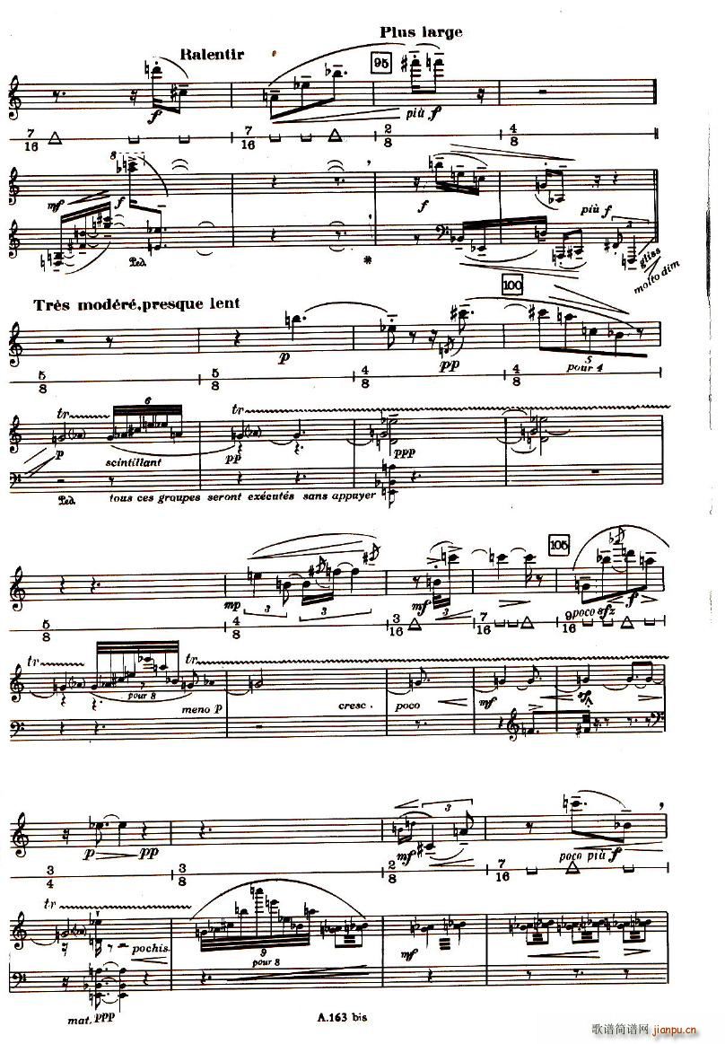 Boulez Sonatine Pour Flute Et Piano(钢琴谱)6