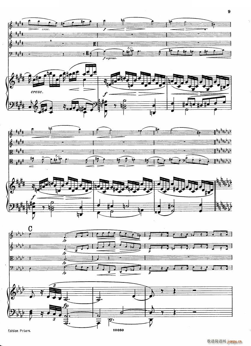 Brahms op 34 Piano Quintet f minor score 一(钢琴谱)8