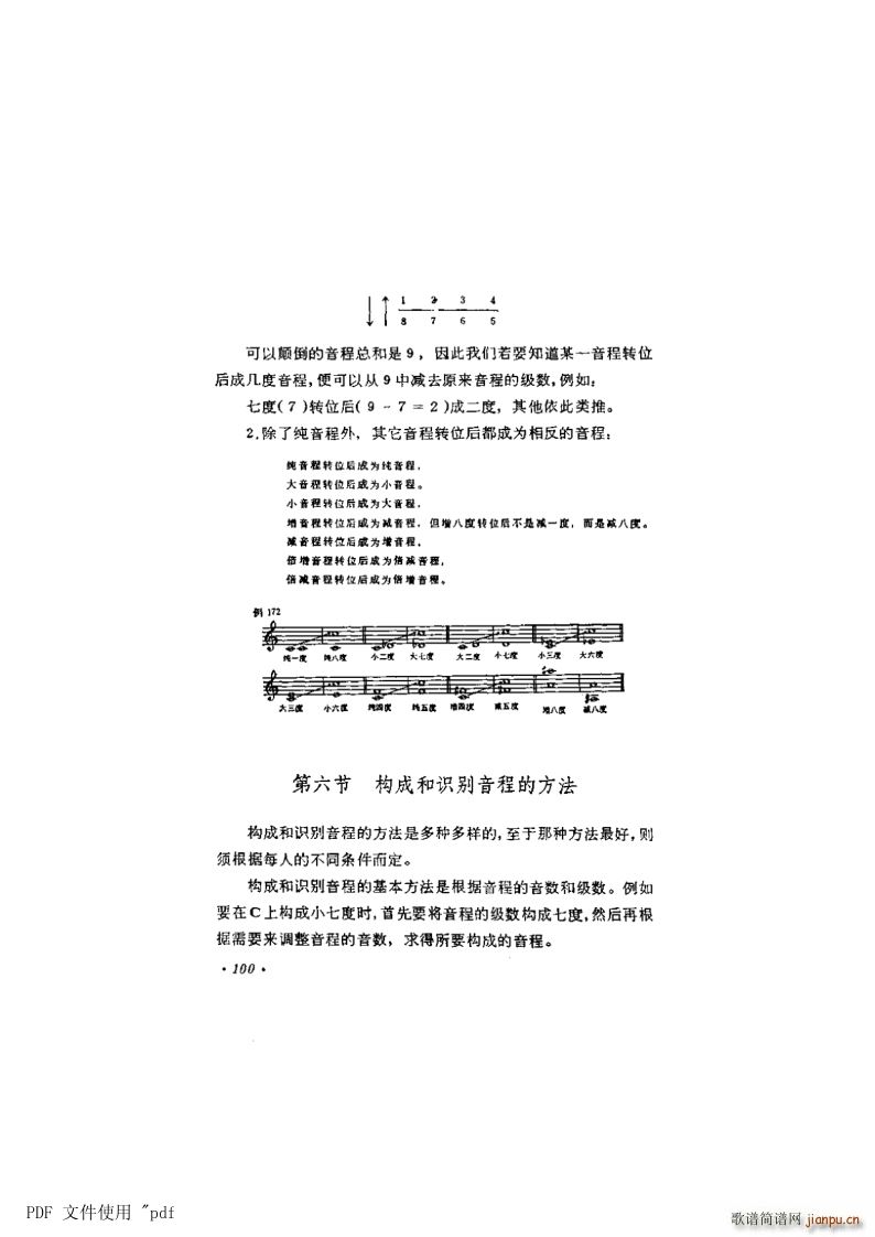 其他 第7章 音程第100页第6节 构成识别音程的方法(十字及以上)1