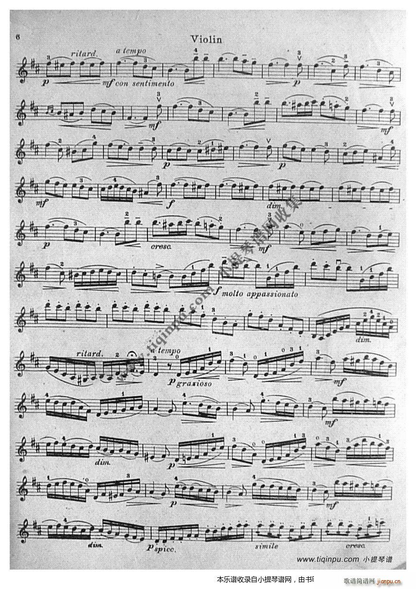 塞茨D大调第四学生协奏曲(十字及以上)5