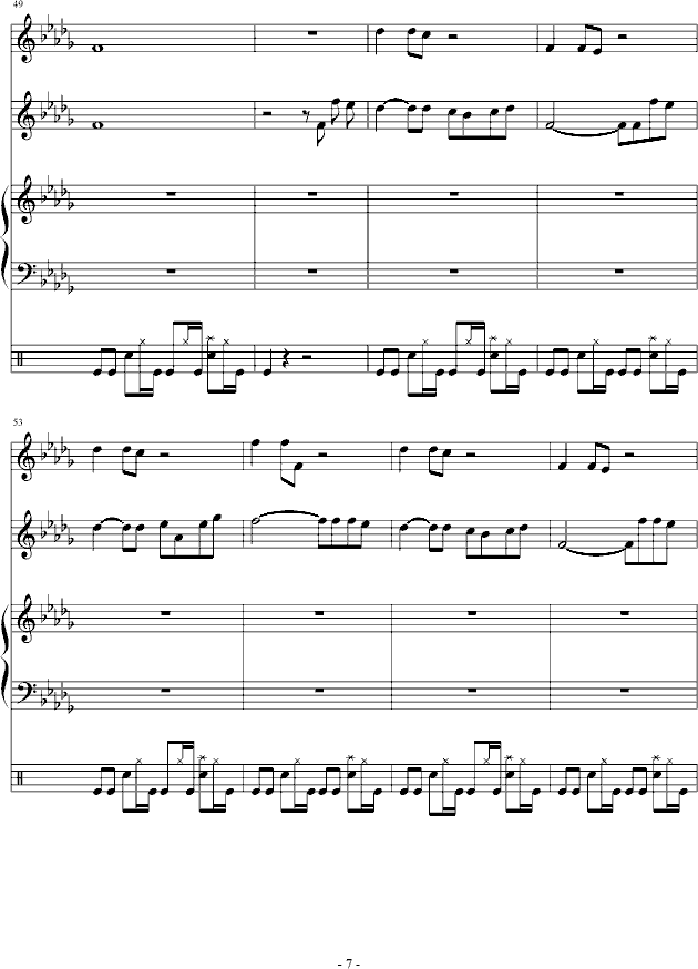 摇动全世界(钢琴谱)7