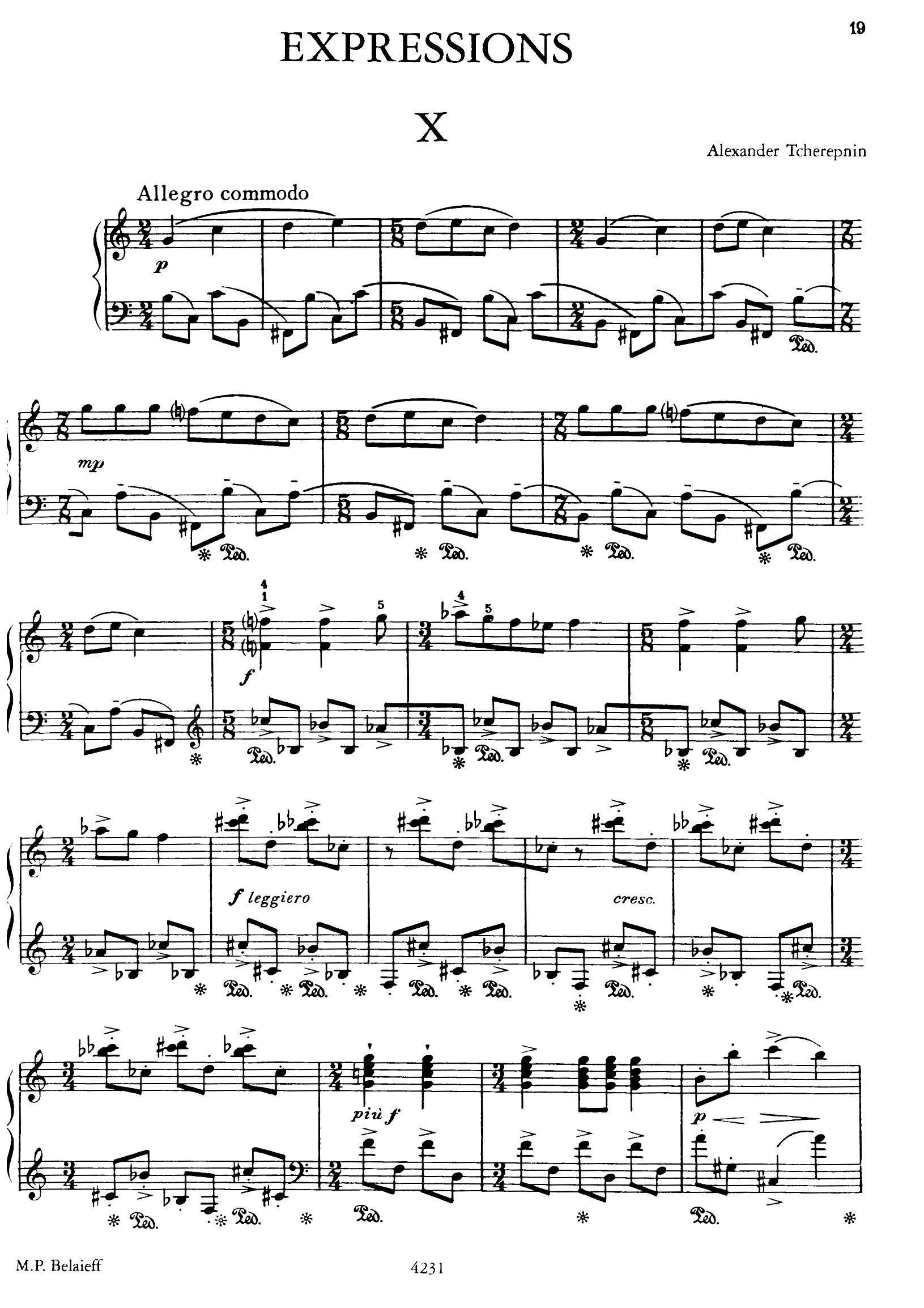 Expressions 表现力 10(钢琴谱)1