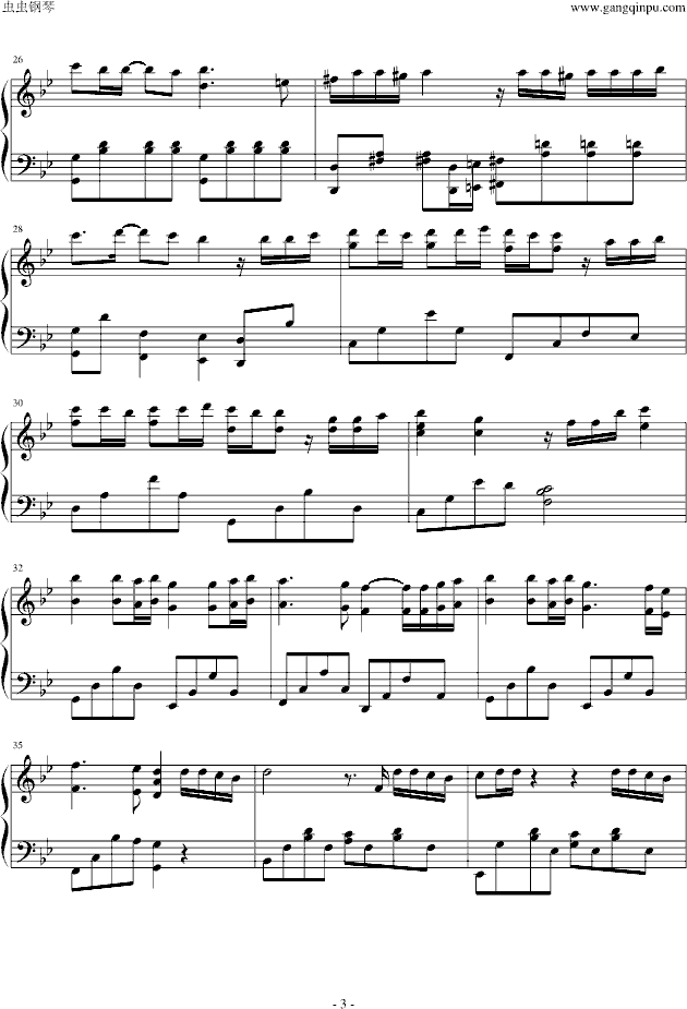 你为什么说谎(钢琴谱)3