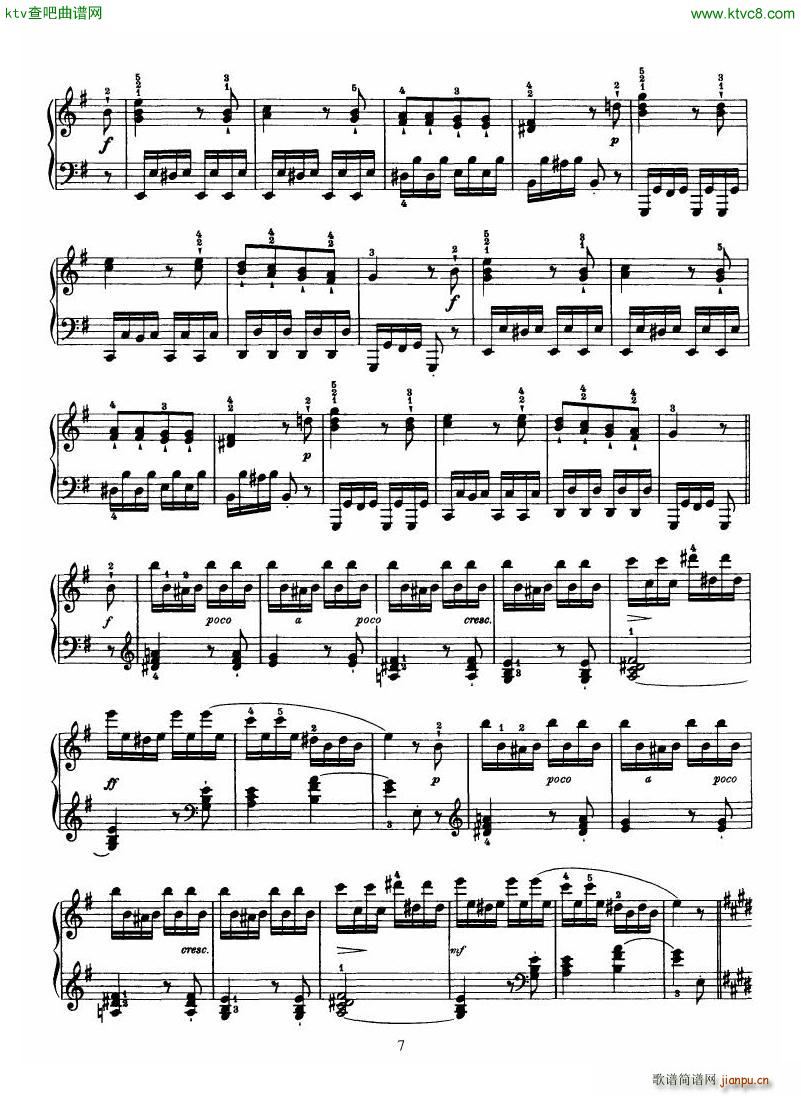 Haydn Piano Sonata No 31 In E(钢琴谱)7