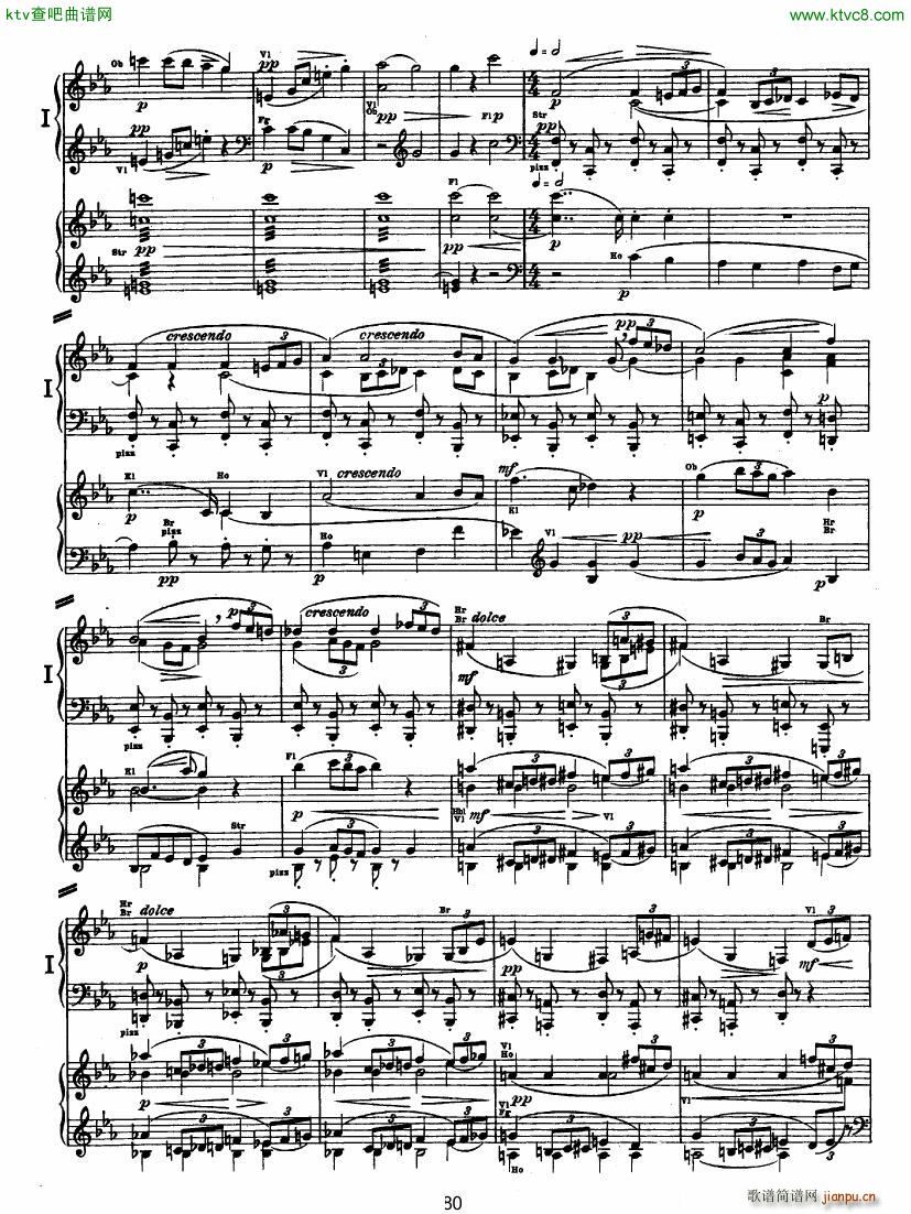 Bruckner Symphony No 4 4 hands arr 二(钢琴谱)29