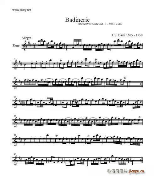 badinerie 长笛 其他(笛箫谱)1