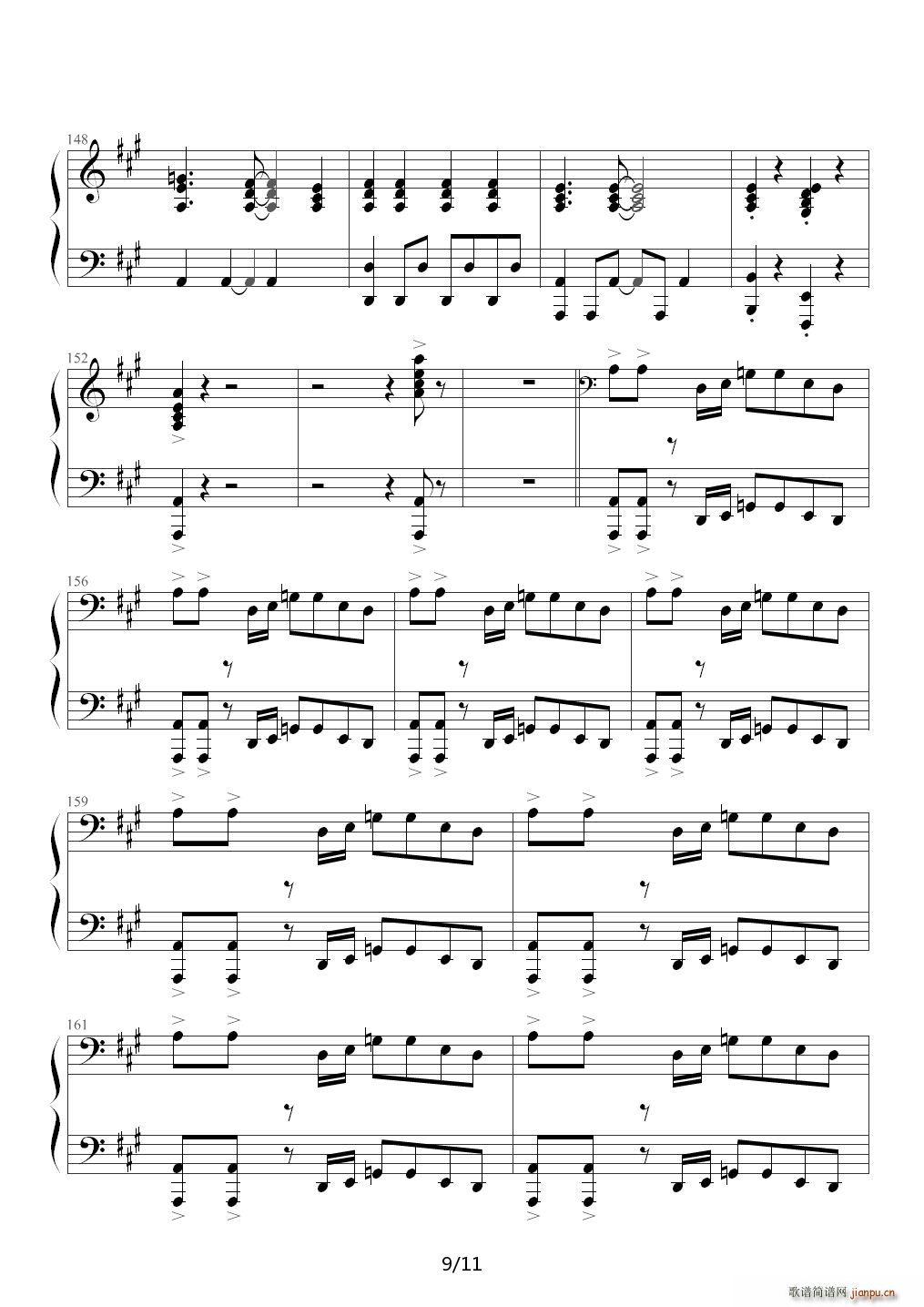 铃儿响叮当 变奏曲 降E调(钢琴谱)9