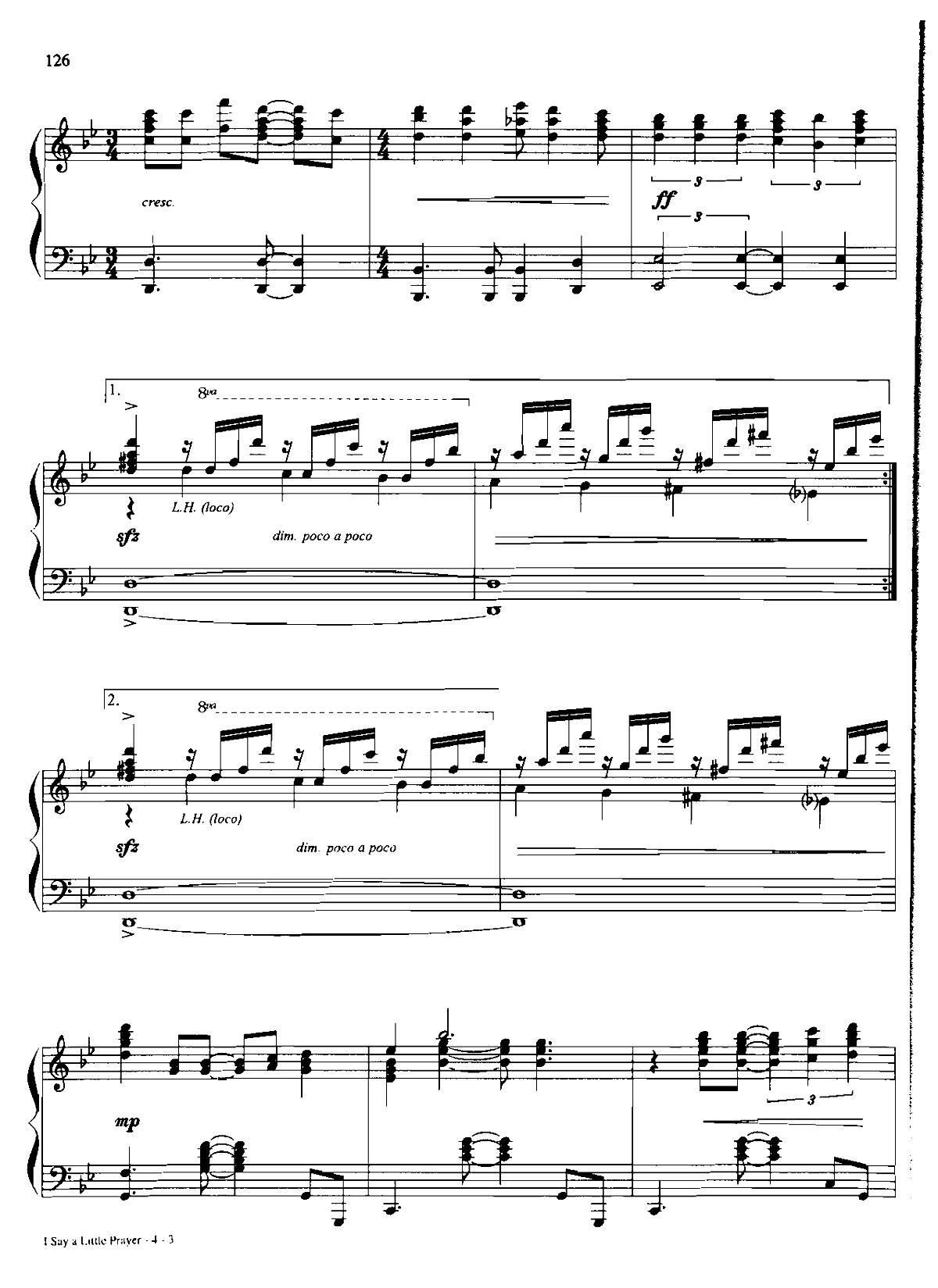 I SAY A LITTLE PRAYER Dan Coates 流行情调 集(钢琴谱)3