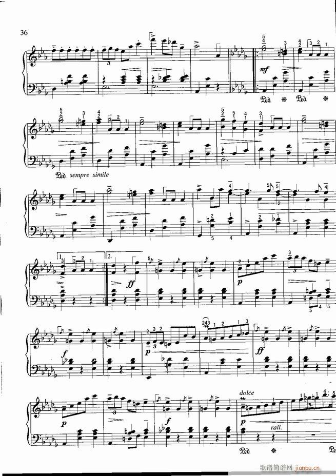 钢琴 不可不弹的世界钢琴名曲100首 五(钢琴谱)37