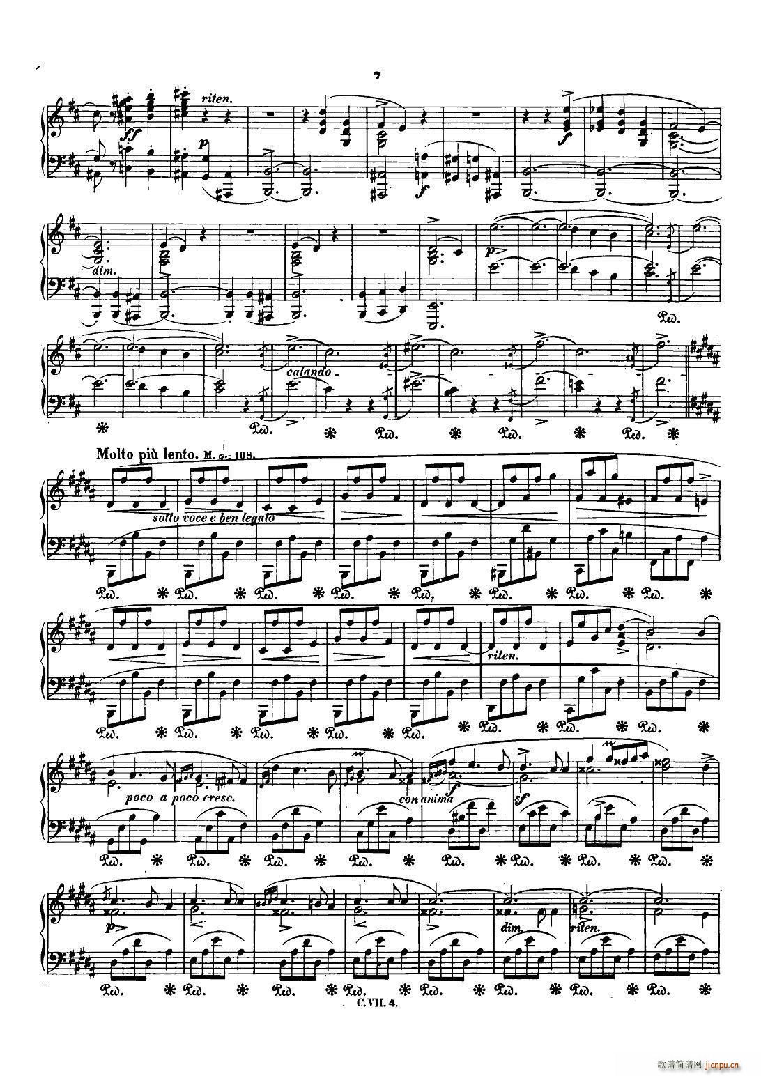 肖邦 钢琴谐谑曲 Chopin Scherzo No 1 b小调 Op 20(钢琴谱)6