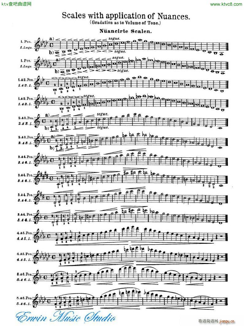 罗德 24首练习曲Pierre Rode 24 Studi Per violino I IX(十字及以上)5