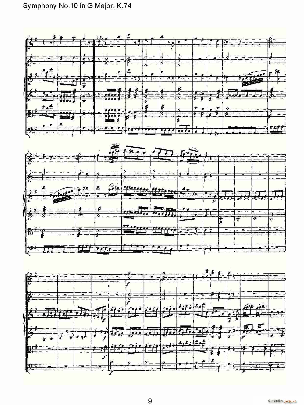 Symphony No.10 in G Major, K.74(十字及以上)5