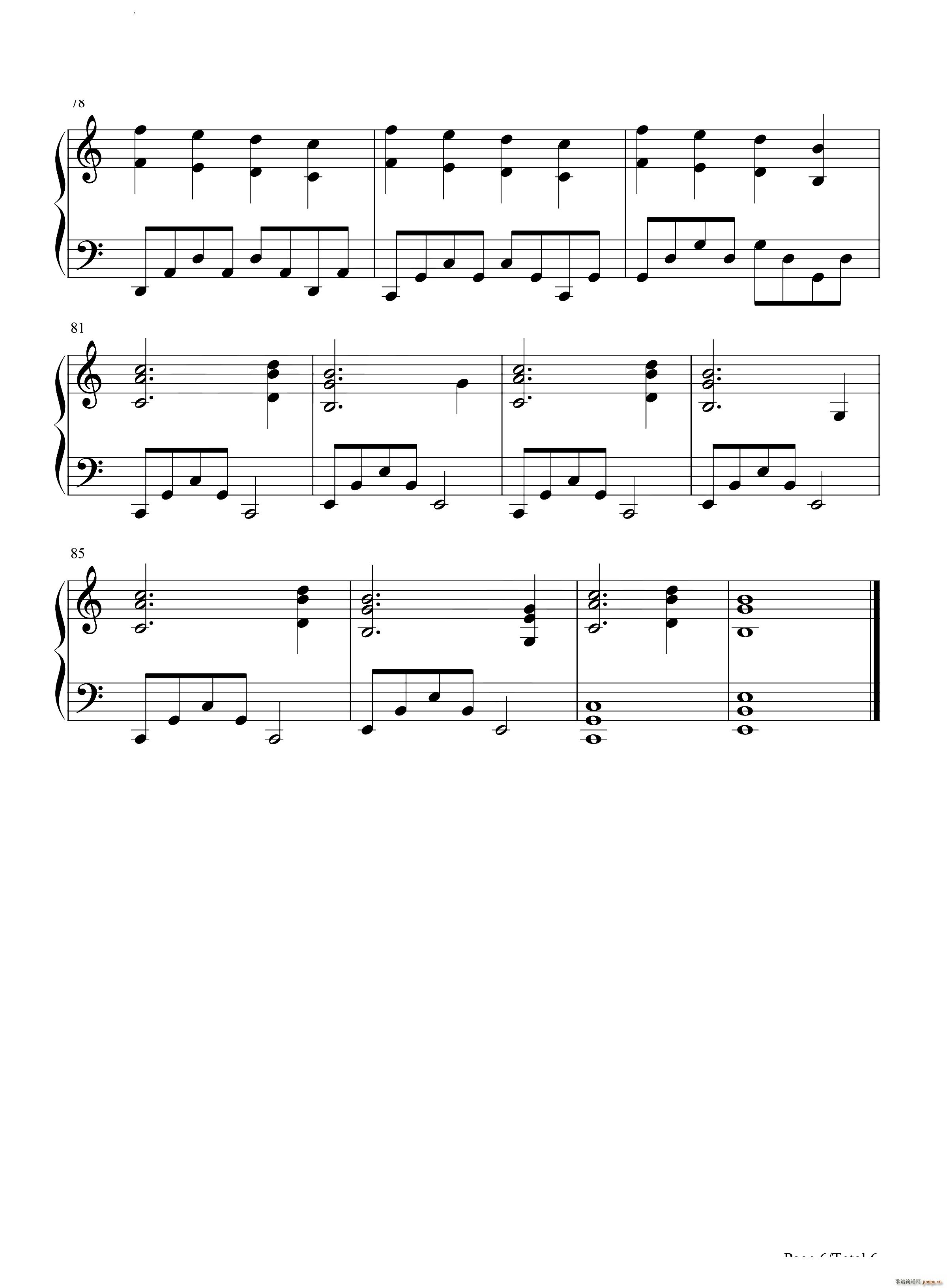 Tennessee珍珠港OST(钢琴谱)7