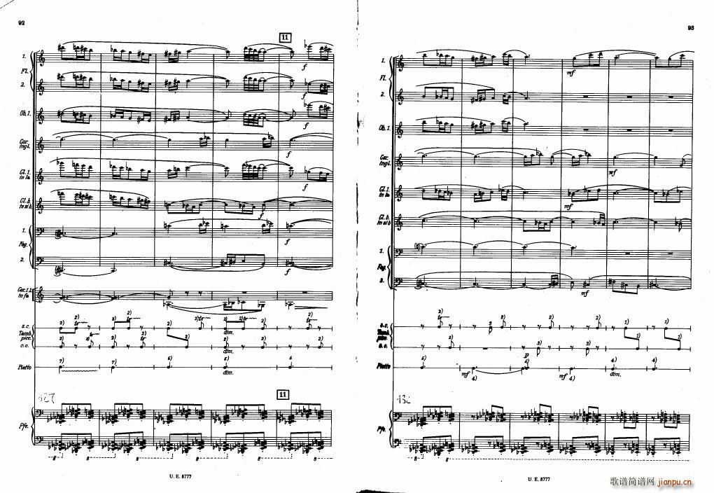 Bartok SZ 83 Piano Concerto No1 Full Score 二(钢琴谱)6