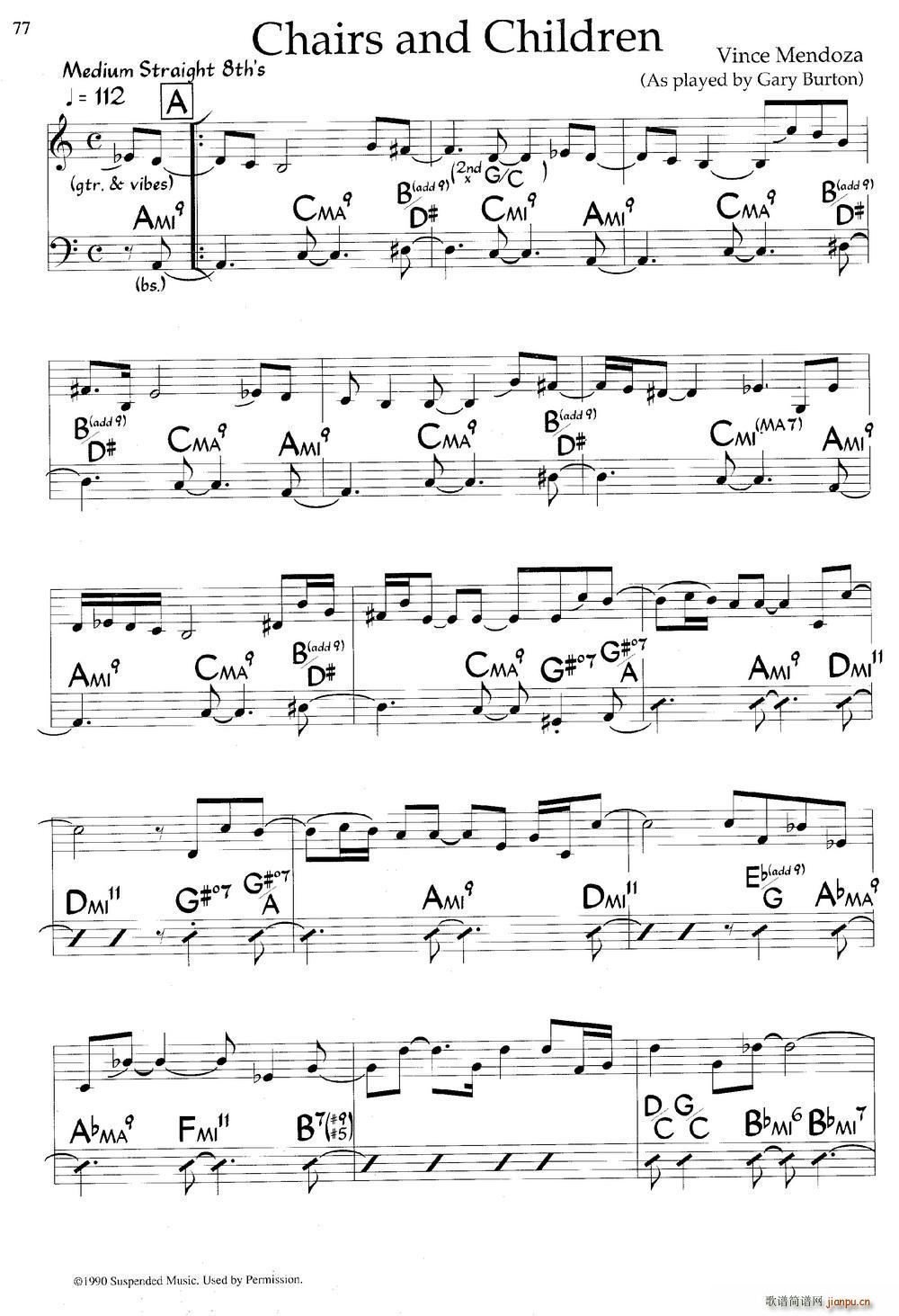 Chairs and Children 爵士钢琴曲(钢琴谱)1