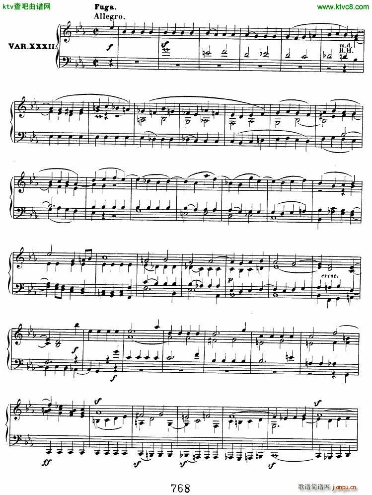 Beethoven op 120 Diabelli Variations(钢琴谱)28