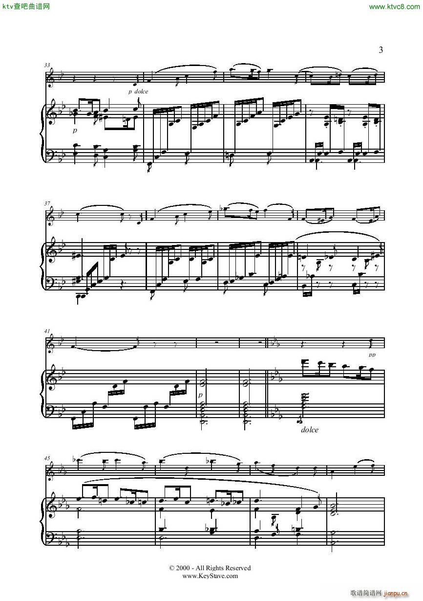 Gabriel Fauré 1845 1924 Sicilienne Flute Piano(钢琴谱)3