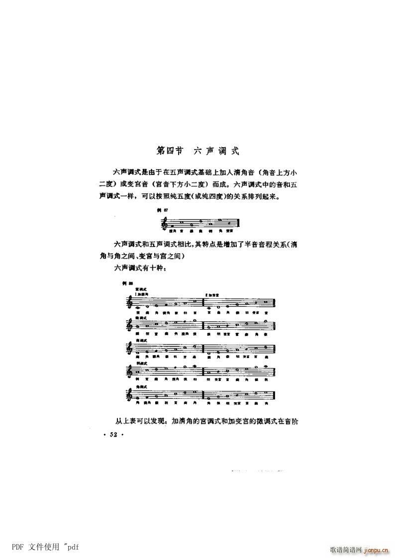 其他 第5章 第52页 第4节 六声调式(十字及以上)1