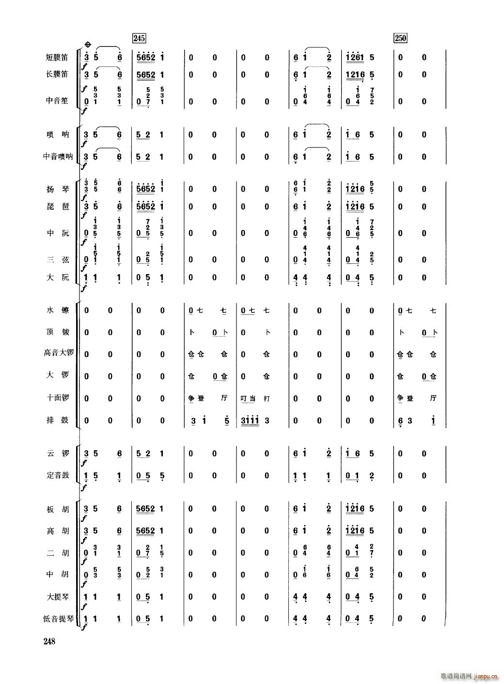 中国民族器乐合奏曲集 251 300(总谱)1