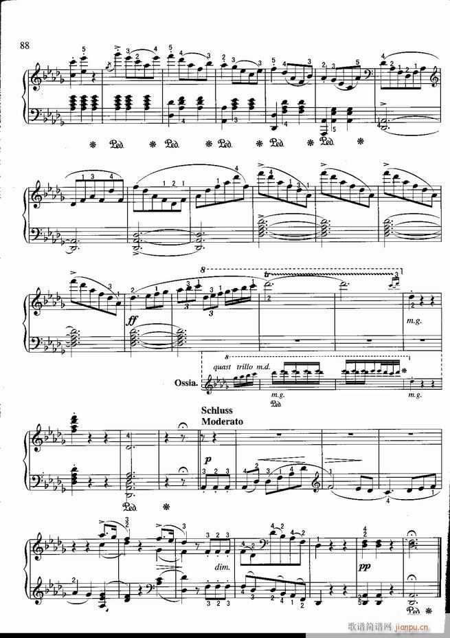 钢琴 不可不弹的世界钢琴名曲100首 五(钢琴谱)88