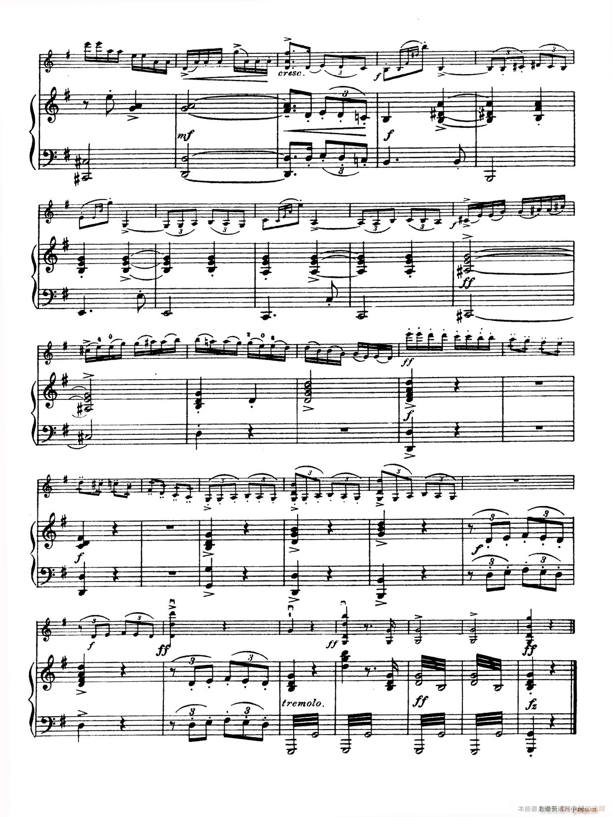 g小调学生协奏曲 塞茨作品第12号(小提琴谱)17