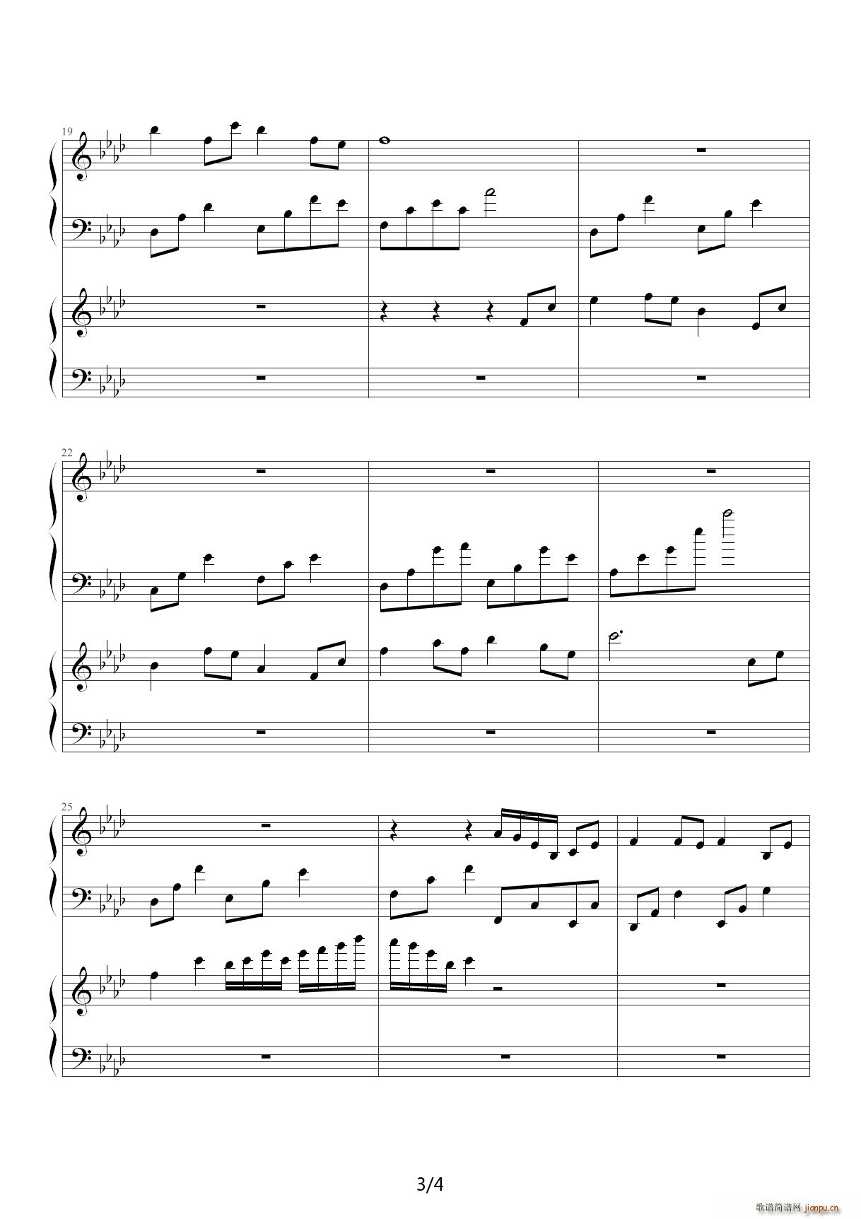 See you tomorrow 降A调(钢琴谱)3