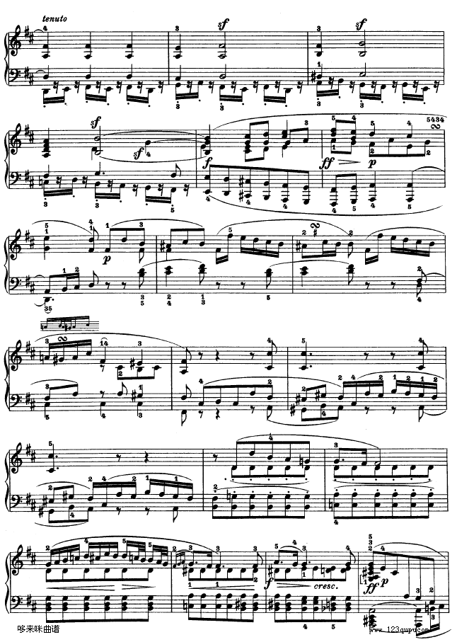 A大调第二钢琴奏鸣曲-贝多芬(钢琴谱)10