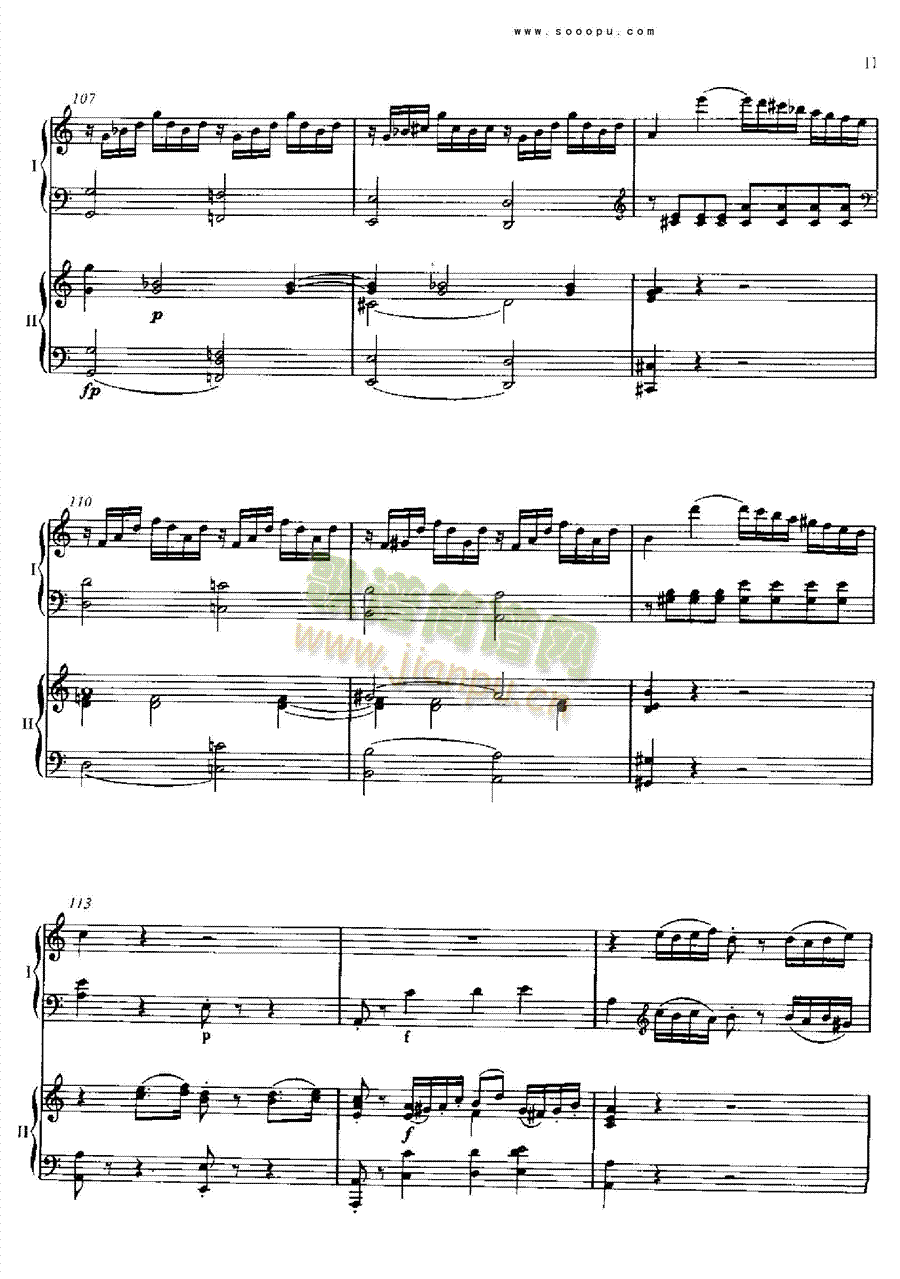 C大调钢琴协奏曲乐队类管弦乐总谱(其他乐谱)10