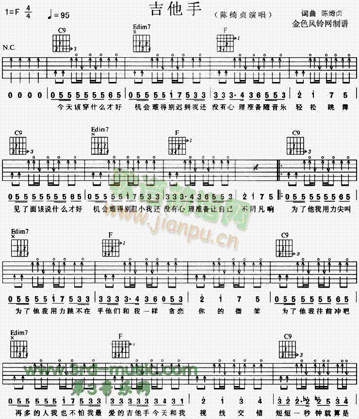 吉他手(吉他谱)1