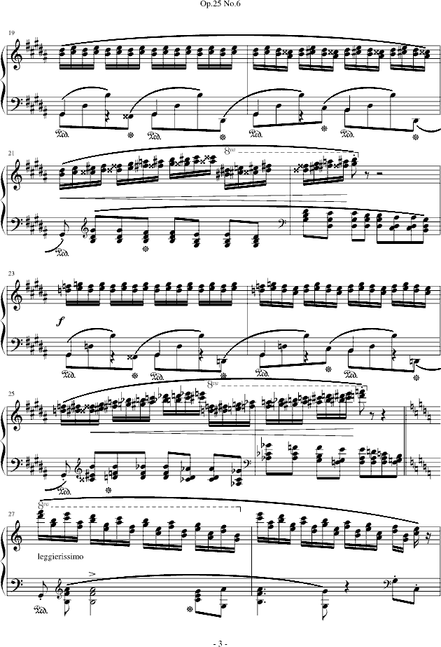肖邦练习曲Op.25No.6(钢琴谱)3