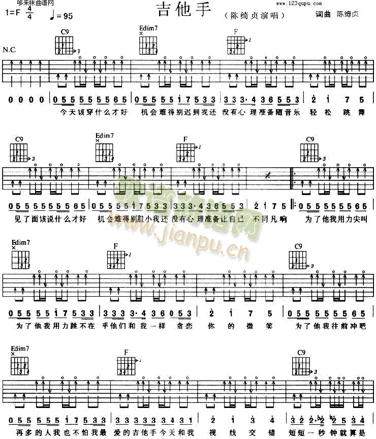 吉他手(吉他谱)1