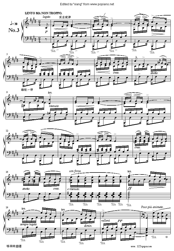 离别-肖邦(钢琴谱)1
