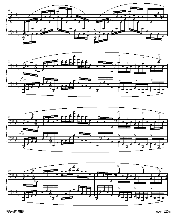 琶音练习曲-肖邦(钢琴谱)3