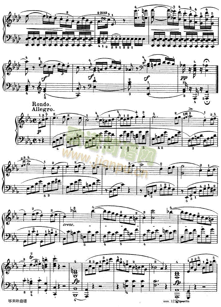 C小调第八琴奏鸣曲Op—13-贝多芬(钢琴谱)12