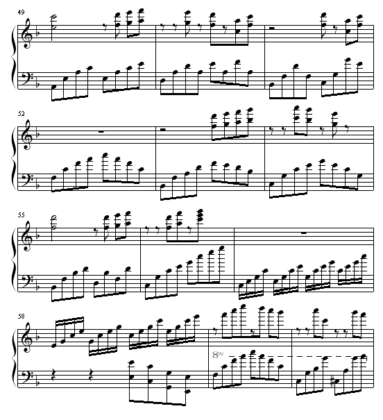 梦幻国度--晶贝场主题曲(钢琴谱)5